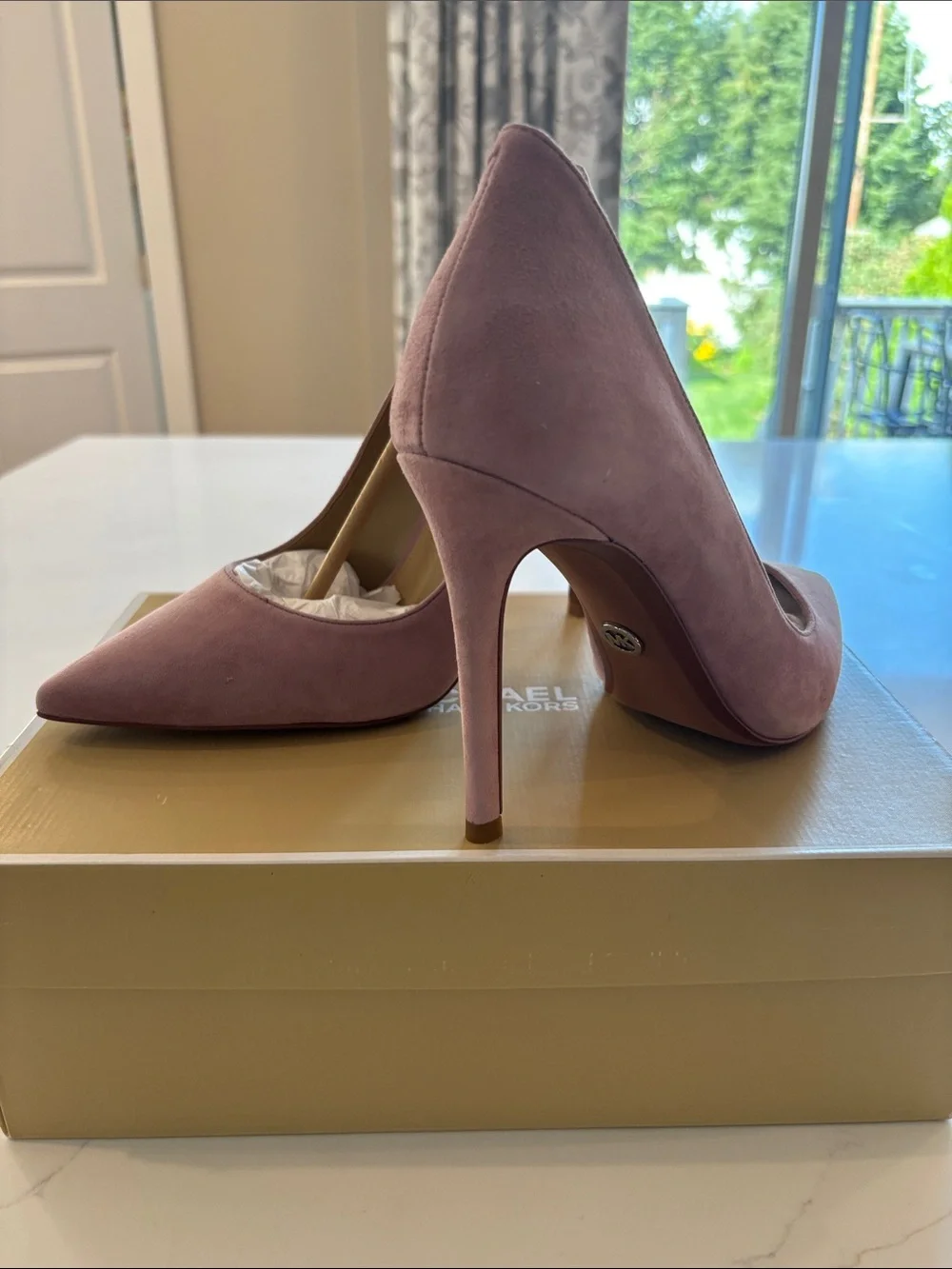Michael Kors Pink Suede Pointed Toe Stiletto Heels